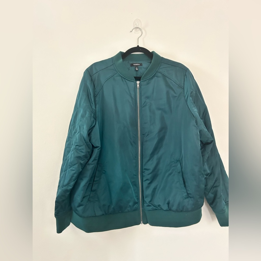 Torrid emerald green bomber
